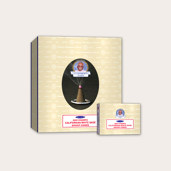 Satya Californian White Sage Dhoop Cone - 12 Cones